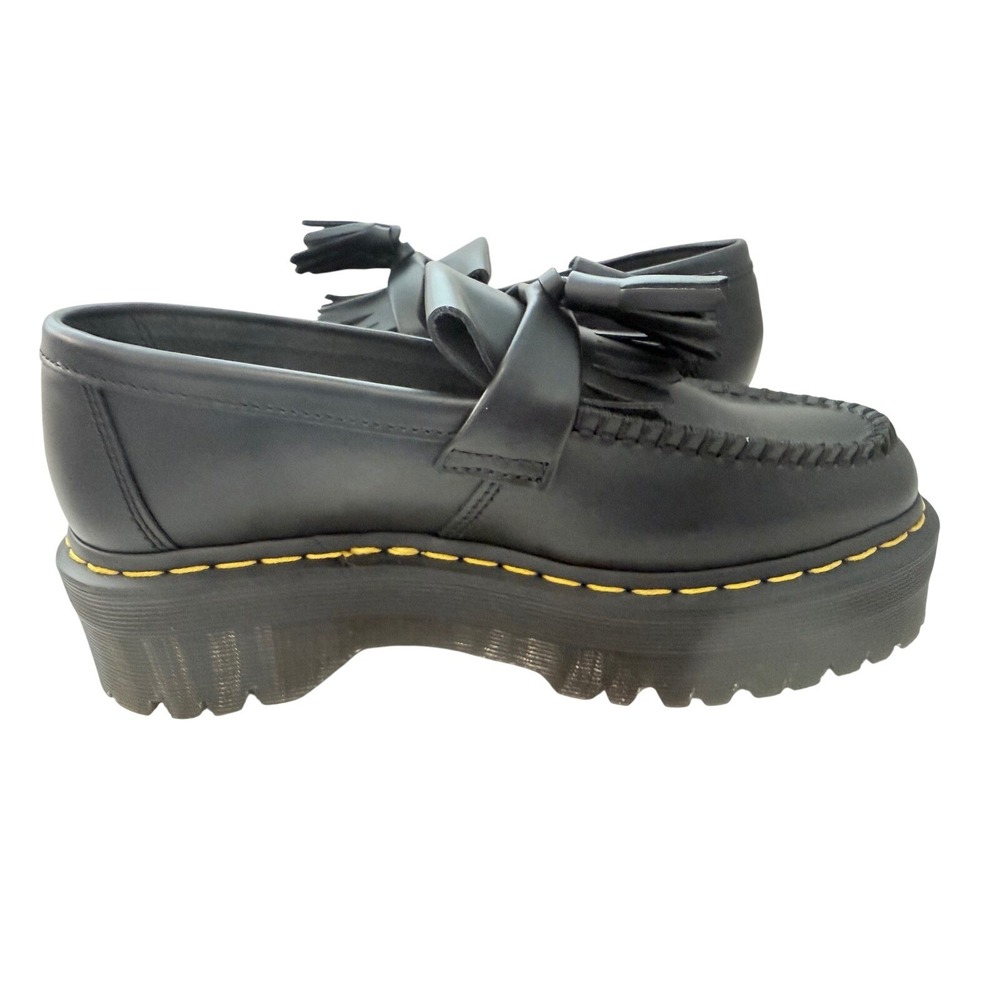 Dr. Martens Adrian Quad Tassel Loafer Black Leather Platform US W8 M7 - Picture 5 of 9